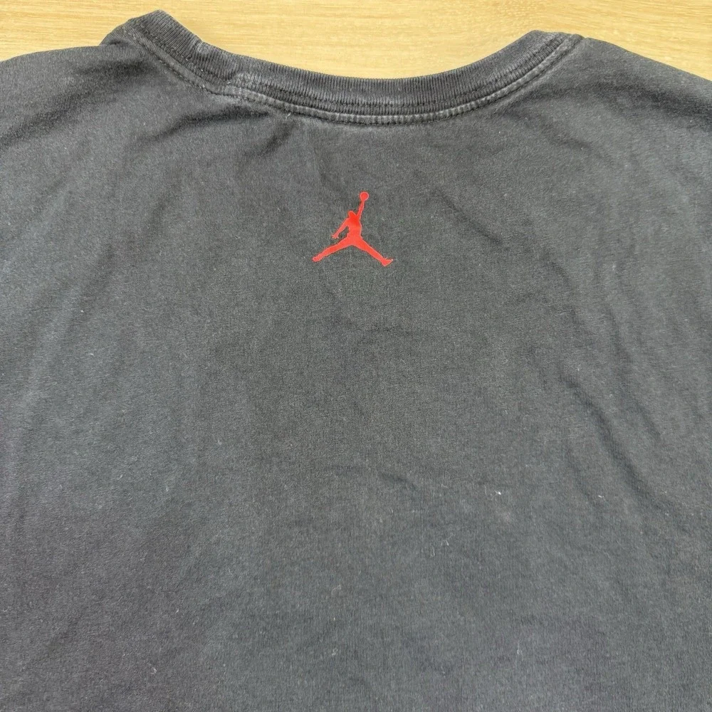 Nike Air Jordan Flight Club Shirt Mens Large Black Red Jumpman Graphic Tee L